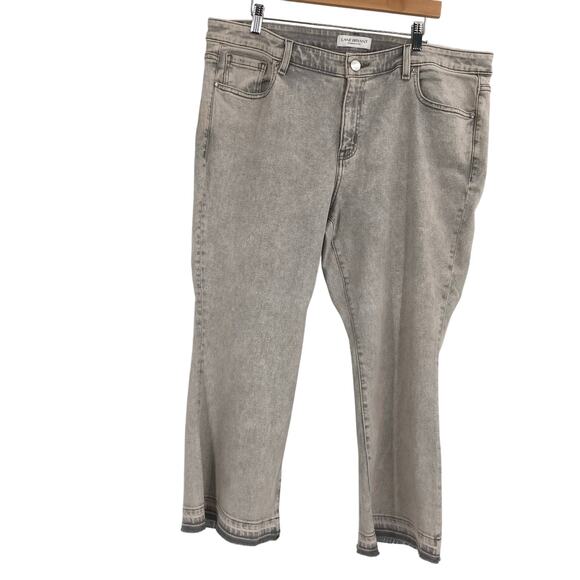 Lane Bryant Essential Stretch Girlfriend Crop Jeans Raw Hem Women’s Plus 20 NEW - Picture 1 of 8